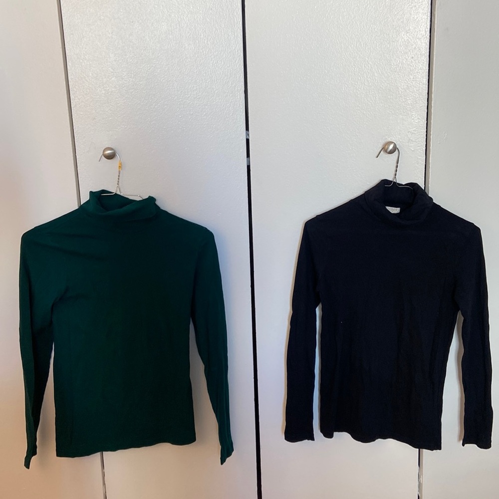 J.Crew classic, supersoft, perfect-for-layering tissue turtleneck set of 2